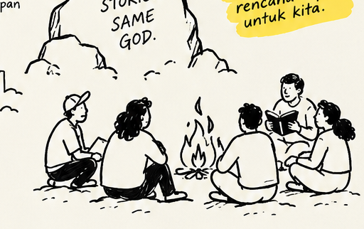 Bible study group illustration